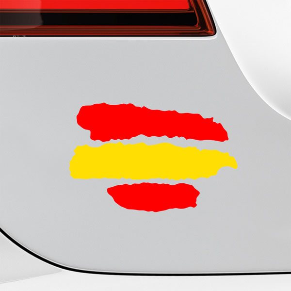Adesivi per Auto e Moto: Bandiera Spagna Kit