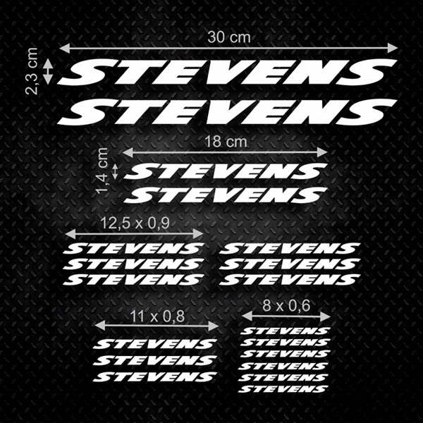 Adesivi per Auto e Moto: Set 19X Stevens