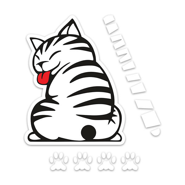 Adesivi per Auto e Moto: Tergicristalli Cat Bianco