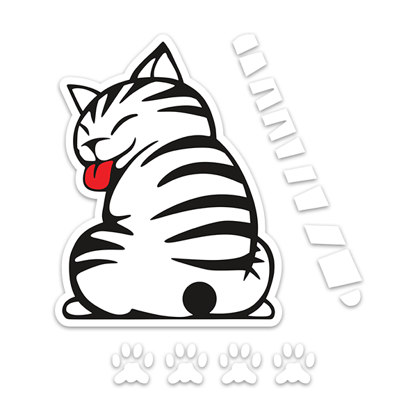 Adesivi per Auto e Moto: Tergicristalli Cat Bianco
