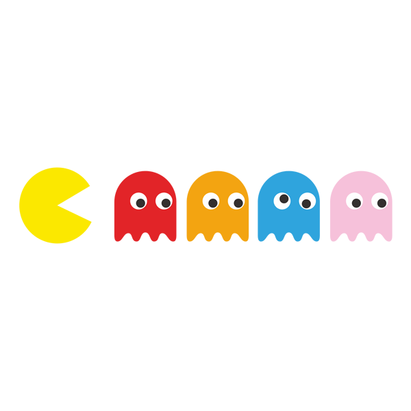 Adesivi Murali: Pac-Man e 4 Fantasmi
