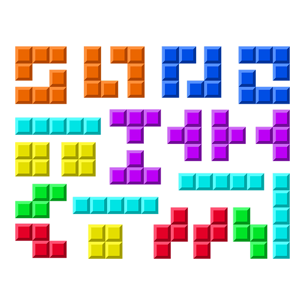 Adesivi Murali: Tetris Pezzi