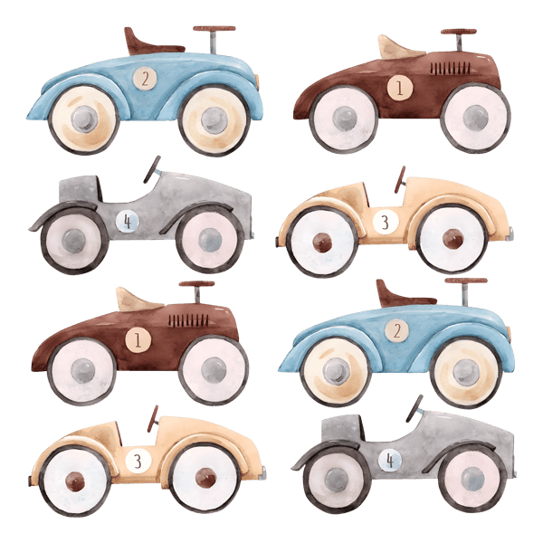 Adesivi per Bambini: Auto d'epoca giocattolo