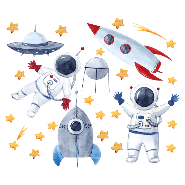 Adesivi per Bambini: Astronauti nello spazio