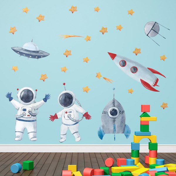 Adesivi per Bambini: Astronauti nello spazio