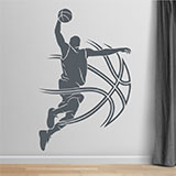Adesivi Murali: Giocatore di basket 2