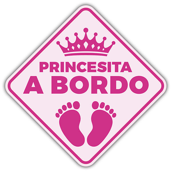 Adesivi per Auto e Moto: Piccola principessa a bordo - spagnolo