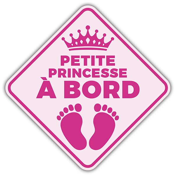 Adesivi per Auto e Moto: Piccola principessa a bordo - francese
