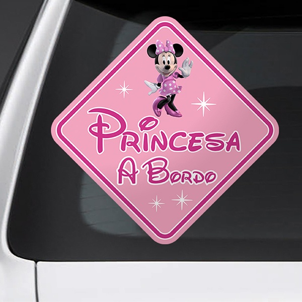 Adesivi per Auto e Moto: Principessa a bordo di Disney Spagnolo