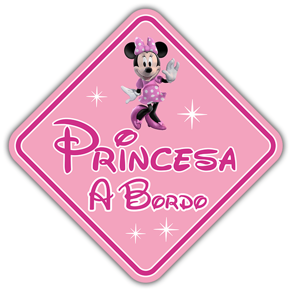 Adesivi per Auto e Moto: Principessa a bordo Disney - spagnolo