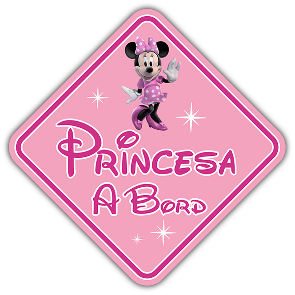 Adesivi per Auto e Moto: Principessa a bordo Disney - catalano