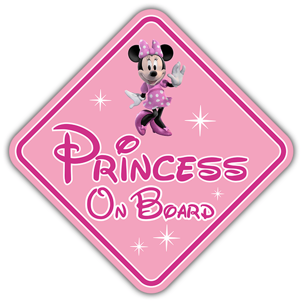 Adesivi per Auto e Moto: Principessa a bordo Disney - inglese