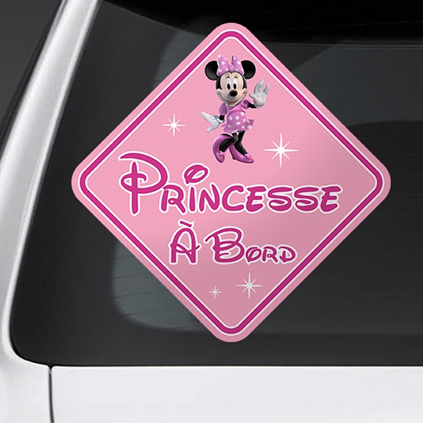 Adesivi per Auto e Moto: La principessa a bordo Disney francese