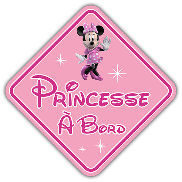 Adesivi per Auto e Moto: La principessa a bordo Disney francese