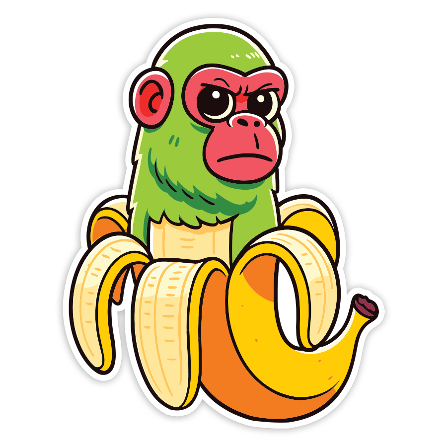 Adesivi per Auto e Moto: Chimpanzini Bananini