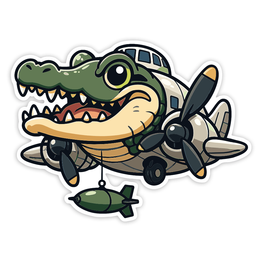 Adesivi per Auto e Moto: Bombardiro Crocodilo