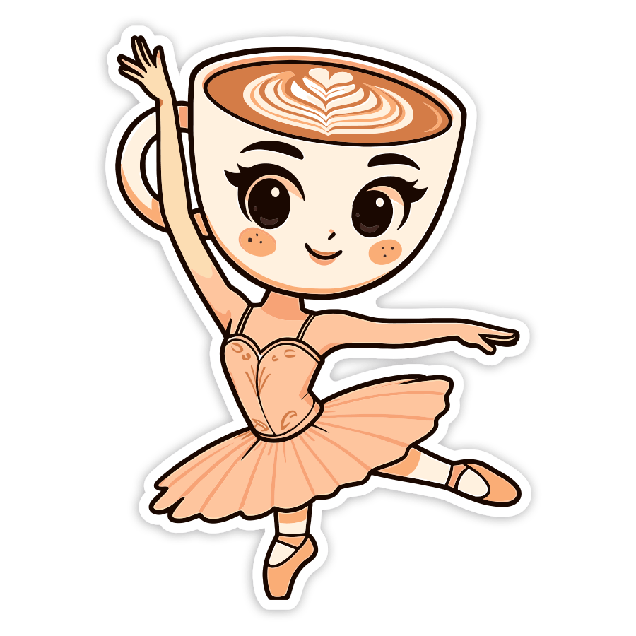 Adesivi per Auto e Moto: Ballerina Capuccina