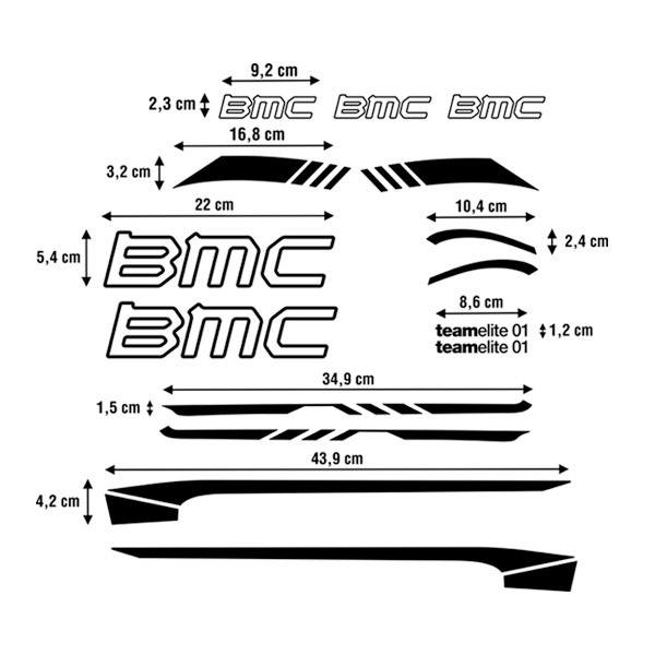 Adesivi per Auto e Moto: Set 15X per BMC bike