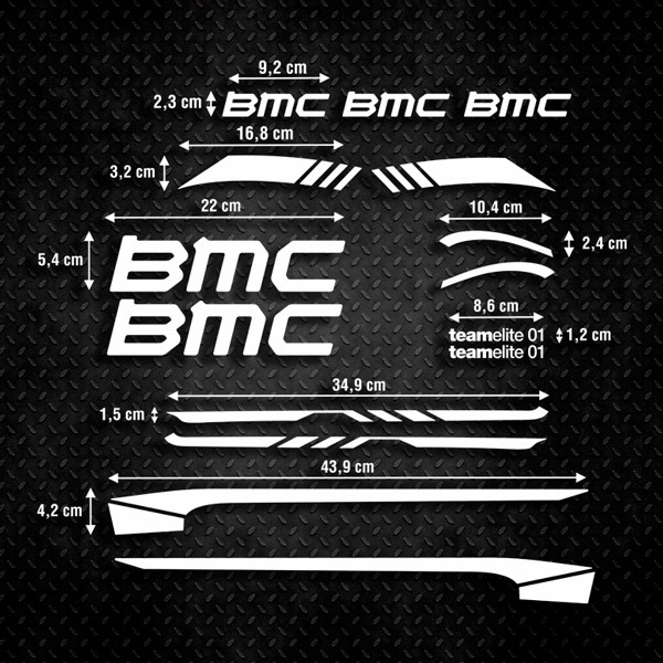 Adesivi per Auto e Moto: Set 15X Modello BMC