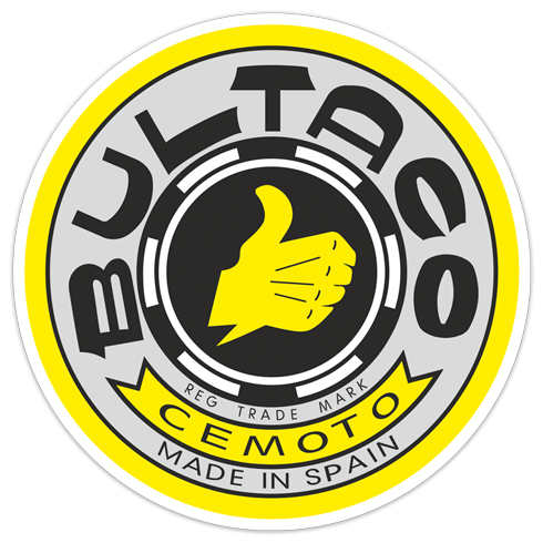 Adesivi per Auto e Moto: Bultaco logo giallo