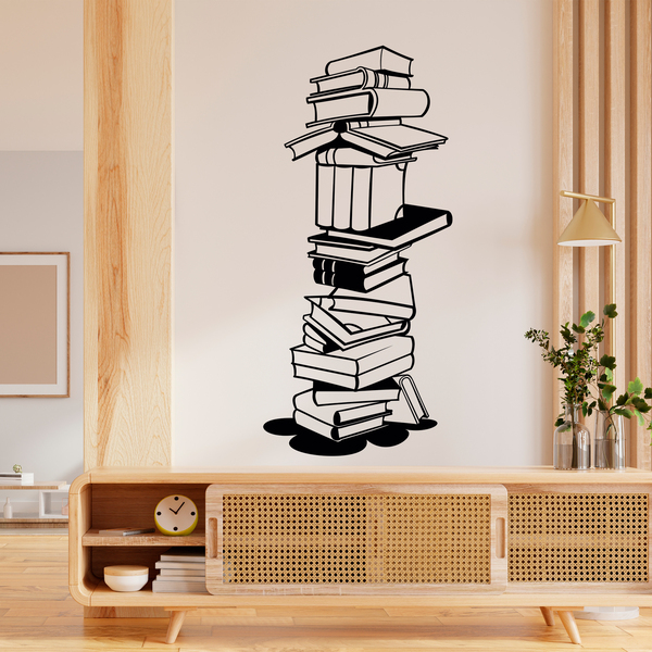 Adesivi Murali: Torre di vecchi libri