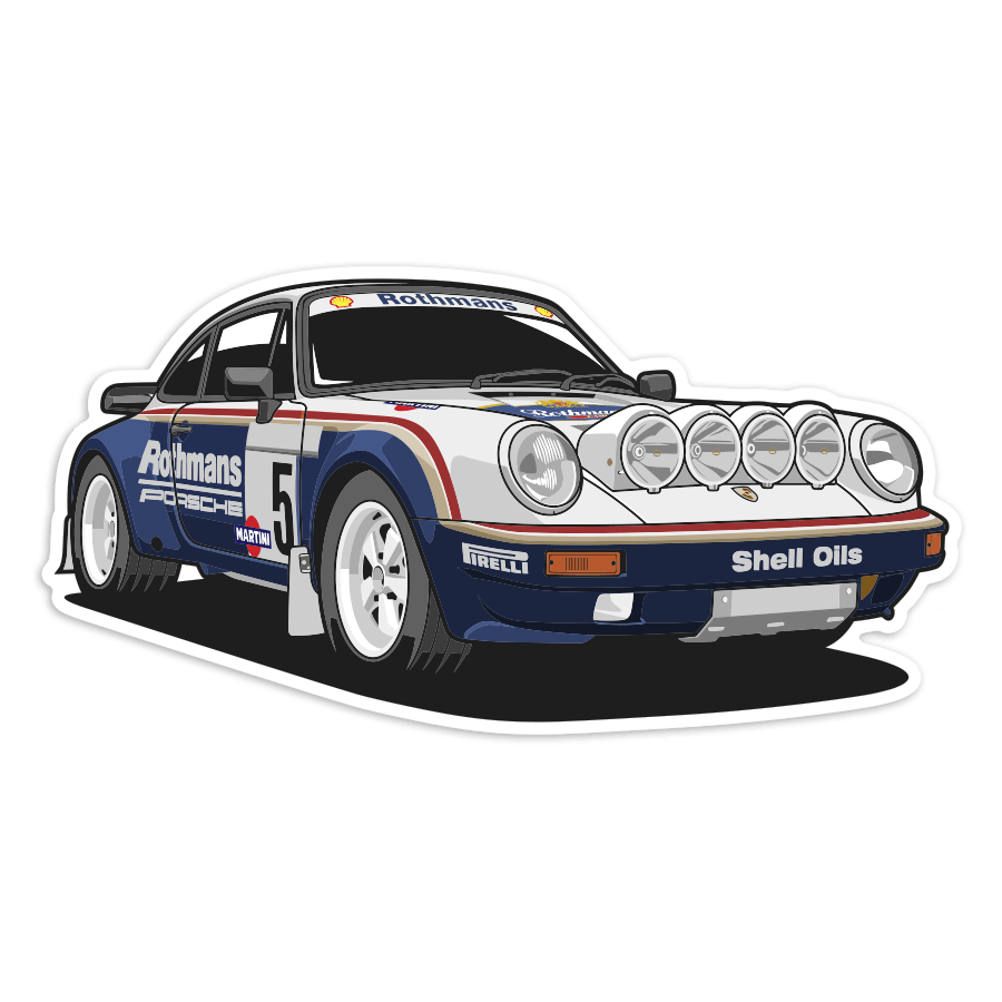 Adesivi per Auto e Moto: Porsche 911 Rothmans