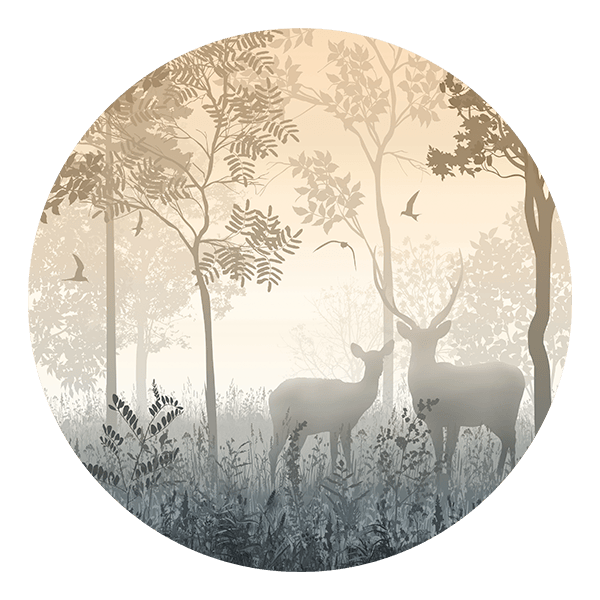 Adesivi Murali: Cervi nella Foresta