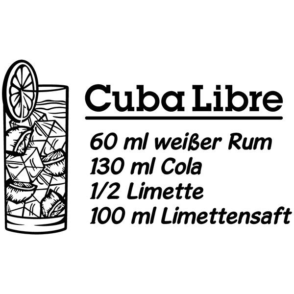Adesivi Murali: Cocktail Cuba Libre - tedesco