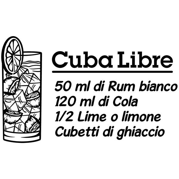 Adesivi Murali: Cocktail Cuba Libre - italiano