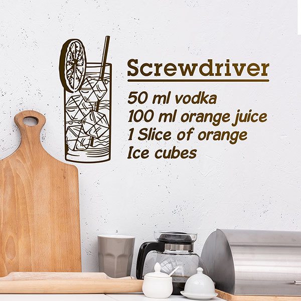Adesivi Murali: Cocktail Screwdriver - inglese
