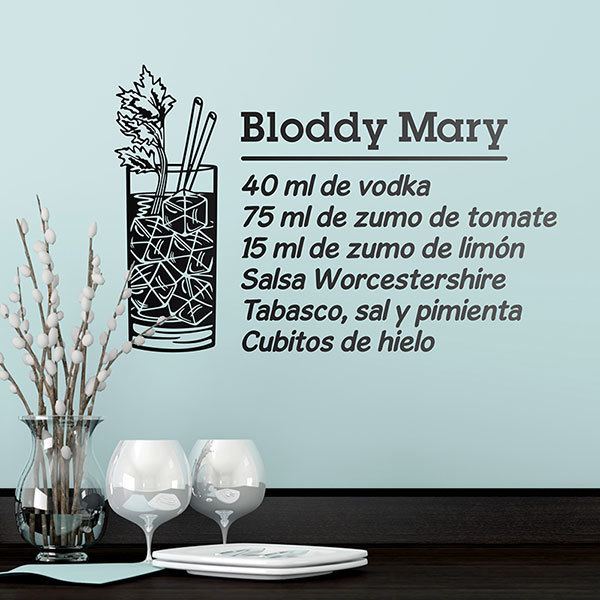 Adesivi Murali: Cocktail Bloddy Mary - spagnolo