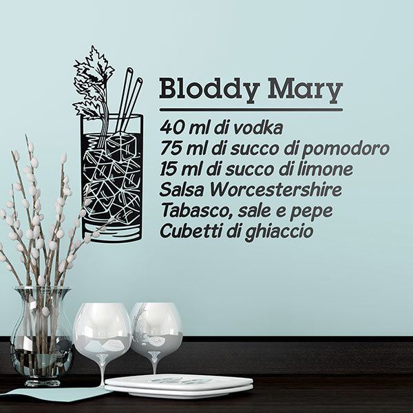 Adesivi Murali: Cocktail Bloddy Mary - italiano