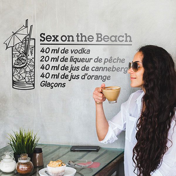 Adesivi Murali: Cocktail Sex on the Beach - francese