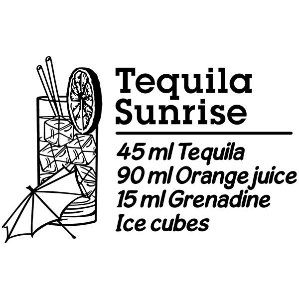 Adesivi Murali: Cocktail Tequila Sunrise - inglese