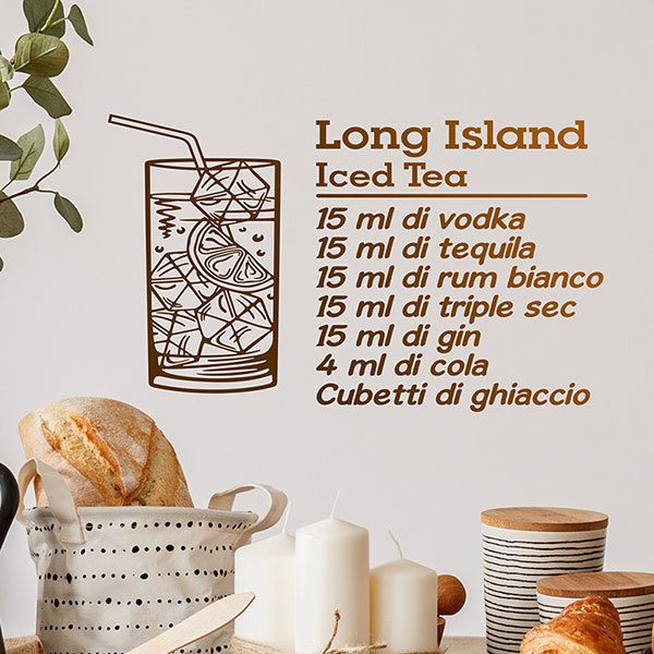 Adesivi Murali: Cocktail Long Island - italiano