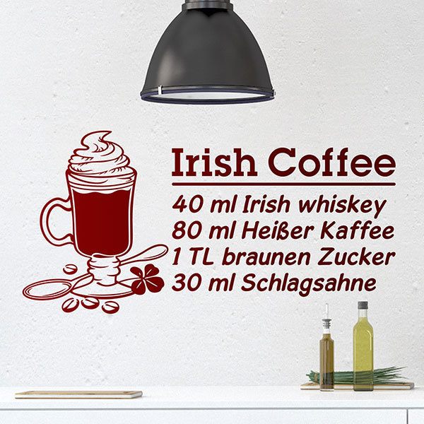Adesivi Murali: Cocktail Irish Coffee - tedesco