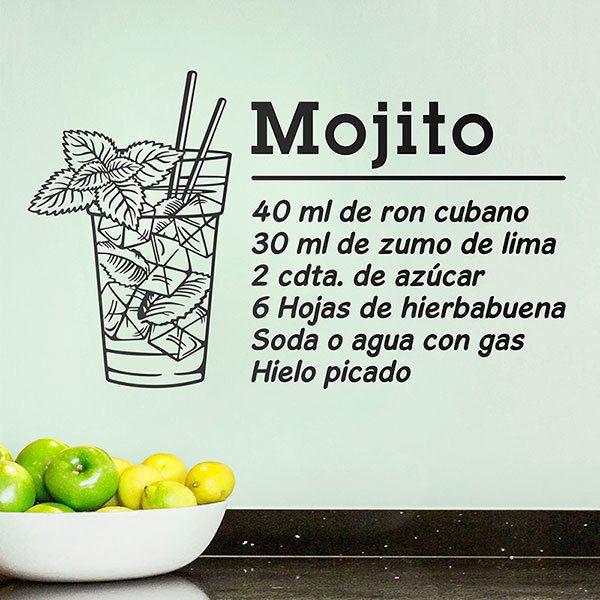 Adesivi Murali: Cocktail Mojito - spagnolo