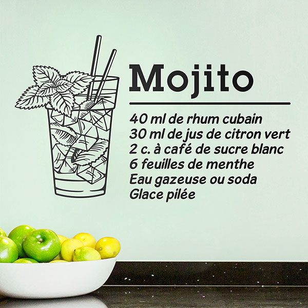 Adesivi Murali: Cocktail Mojito - frencese