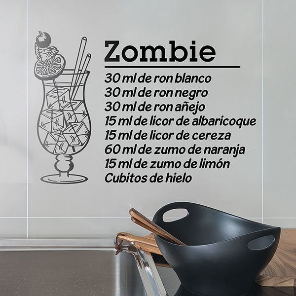 Adesivi Murali: Cocktail Zombie - spagnolo