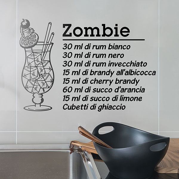 Adesivi Murali: Cocktail Zombie - italiano