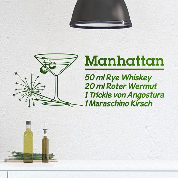 Adesivi Murali: Cocktail Manhattan - tedesco