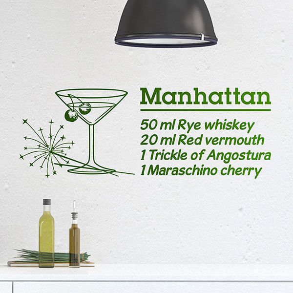 Adesivi Murali: Cocktail Manhattan - inglese