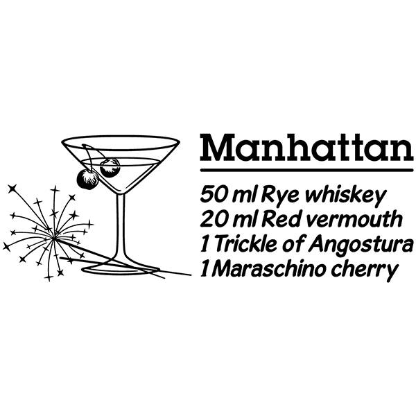 Adesivi Murali: Cocktail Manhattan - inglese