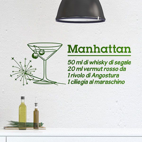 Adesivi Murali: Cocktail Manhattan - italiano