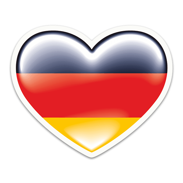 Adesivi per Auto e Moto: Cuore Germania