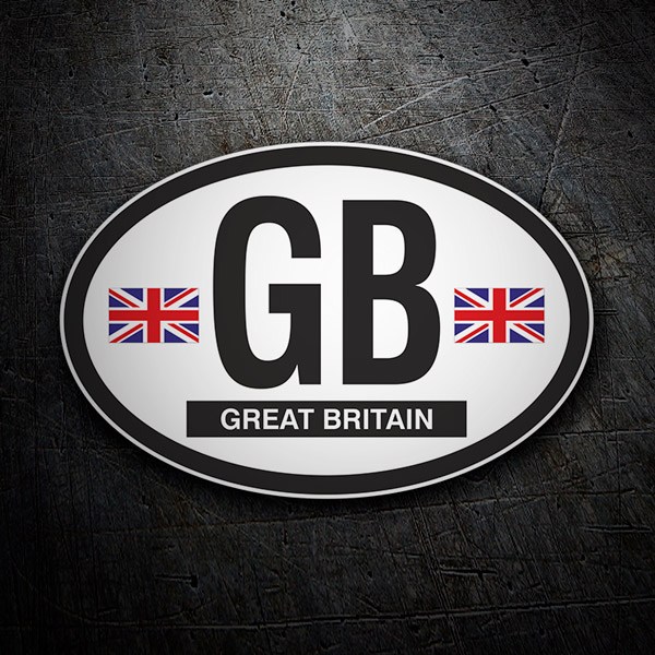 Adesivi per Auto e Moto: Oval Great Britain (Gran Bretagna) GB