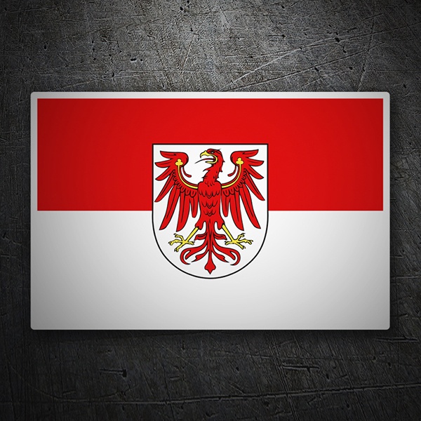 Adesivo Città Brandeburgo Bandiera Bandiera 8 x 5 cm Auto Adesivo Sticker 