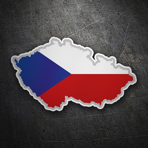 Adesivi per Auto e Moto: Mappa Bandiera Repubblica Ceca