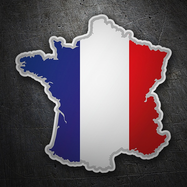 Adesivi per Auto e Moto: Mappa Bandiera Francia
