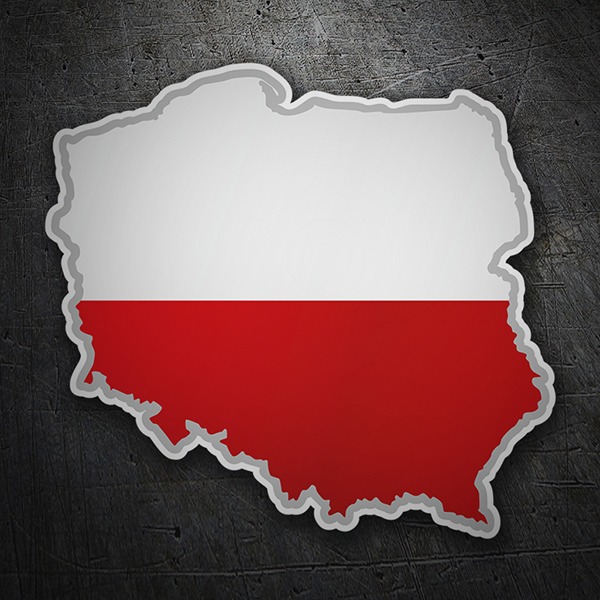 Polonia Adesivo Con Stemma Bandiera Bandiera 30 x 20 cm Auto Adesivo Sticker 